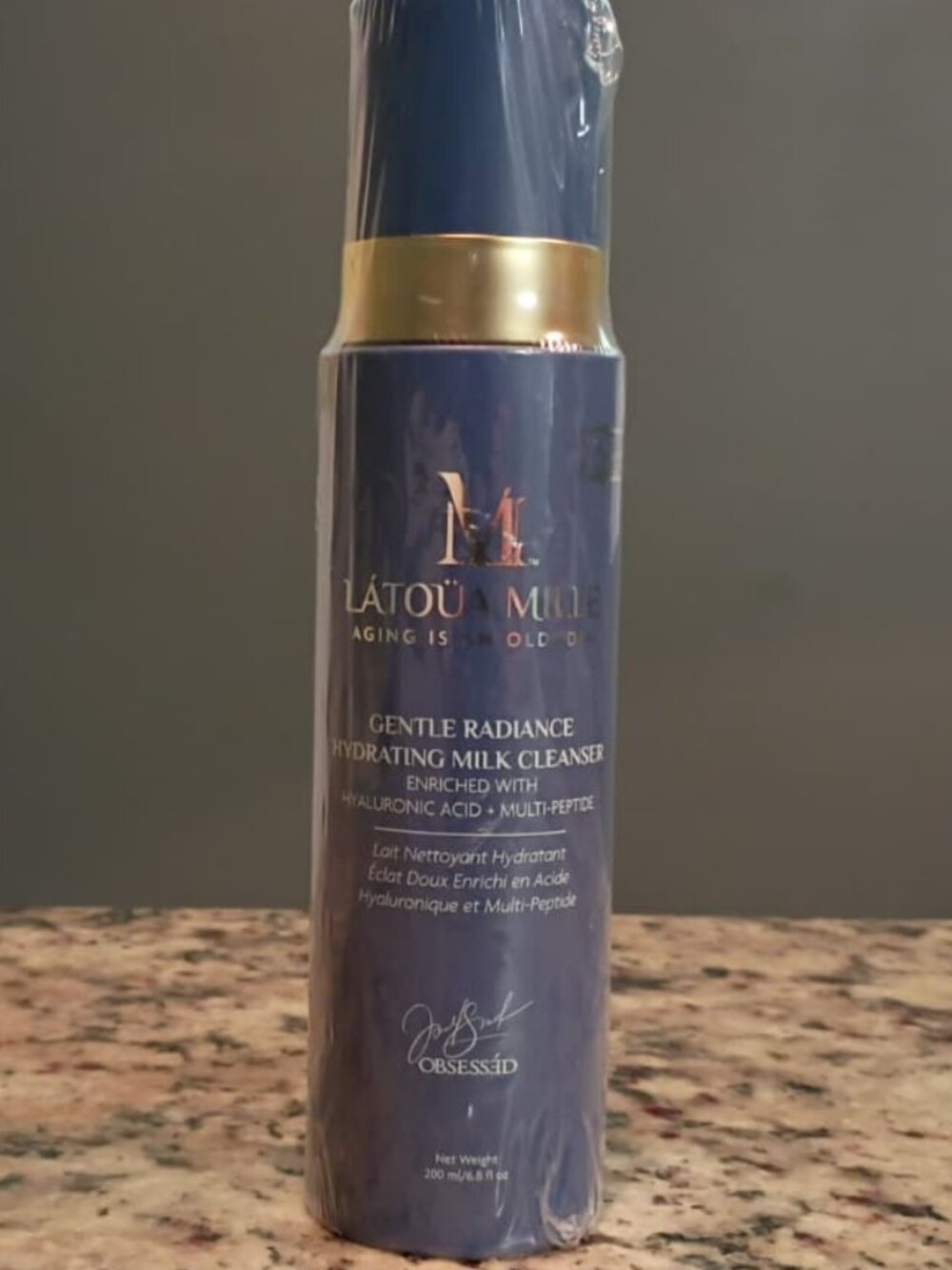LATOUA MILLE GENTLE RADIANCE HYDRATING MILK CLEANSER-HYALURONIC ACID-PEPTIDE-NEW